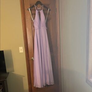 Azazie Lavender Halter Maxi Dress